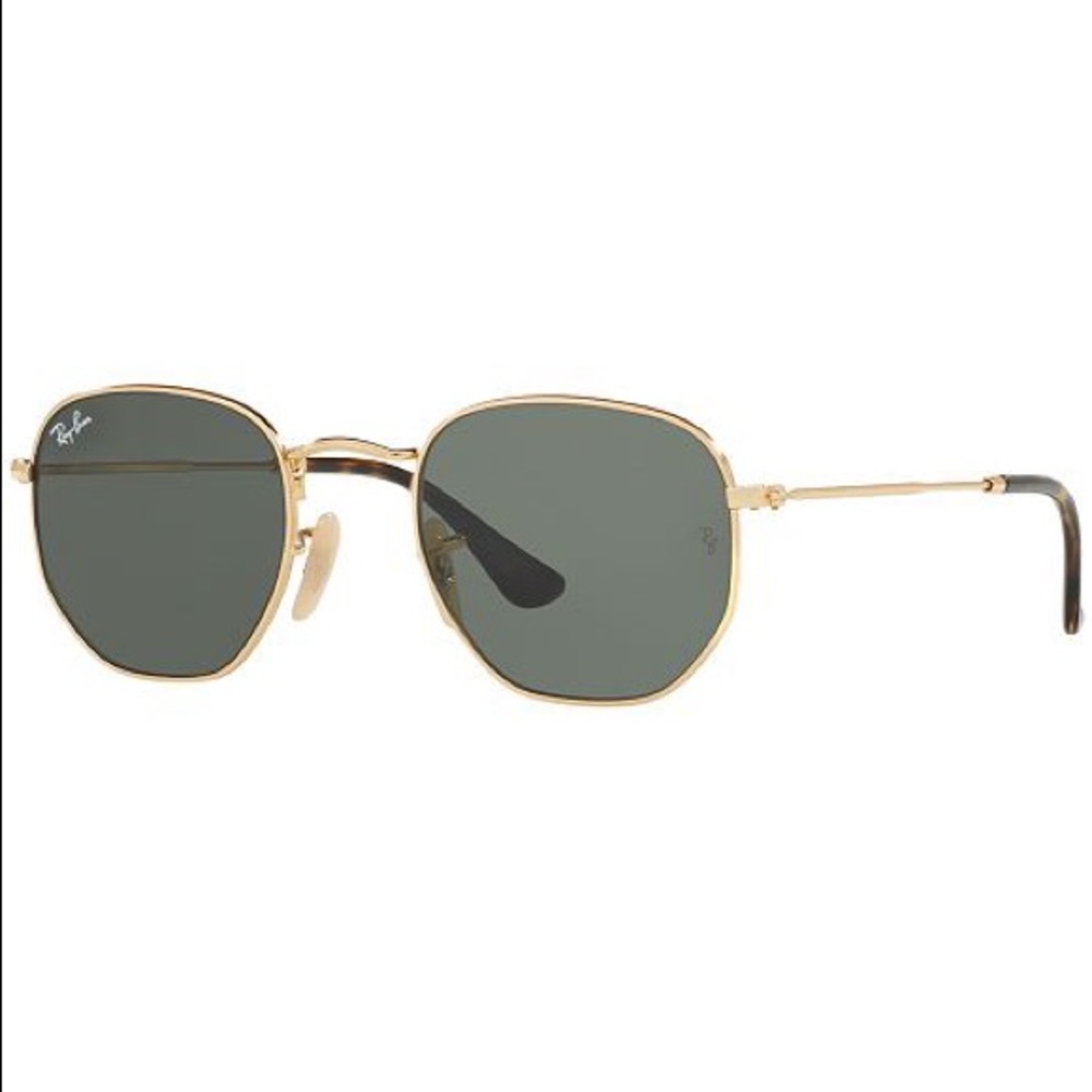 Ray Ban hexagonal polarized flat lenses sunglasses